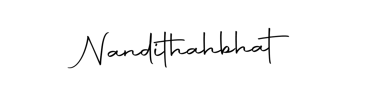 You should practise on your own different ways (Autography-DOLnW) to write your name (Nandithahbhat) in signature. don't let someone else do it for you. Nandithahbhat signature style 10 images and pictures png