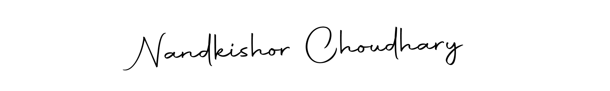 Design your own signature with our free online signature maker. With this signature software, you can create a handwritten (Autography-DOLnW) signature for name Nandkishor Choudhary. Nandkishor Choudhary signature style 10 images and pictures png