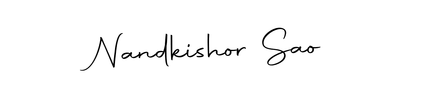 Create a beautiful signature design for name Nandkishor Sao. With this signature (Autography-DOLnW) fonts, you can make a handwritten signature for free. Nandkishor Sao signature style 10 images and pictures png