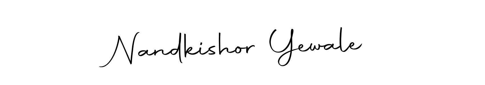 The best way (Autography-DOLnW) to make a short signature is to pick only two or three words in your name. The name Nandkishor Yewale include a total of six letters. For converting this name. Nandkishor Yewale signature style 10 images and pictures png