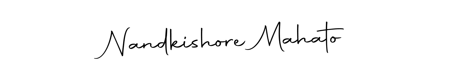 Create a beautiful signature design for name Nandkishore Mahato. With this signature (Autography-DOLnW) fonts, you can make a handwritten signature for free. Nandkishore Mahato signature style 10 images and pictures png