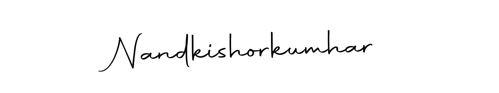 You can use this online signature creator to create a handwritten signature for the name Nandkishorkumhar. This is the best online autograph maker. Nandkishorkumhar signature style 10 images and pictures png