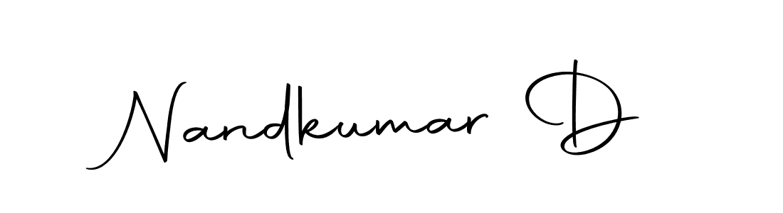 Make a beautiful signature design for name Nandkumar D. With this signature (Autography-DOLnW) style, you can create a handwritten signature for free. Nandkumar D signature style 10 images and pictures png