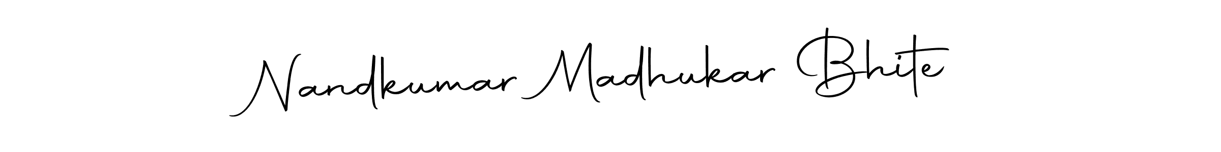 Make a short Nandkumar Madhukar Bhite signature style. Manage your documents anywhere anytime using Autography-DOLnW. Create and add eSignatures, submit forms, share and send files easily. Nandkumar Madhukar Bhite signature style 10 images and pictures png