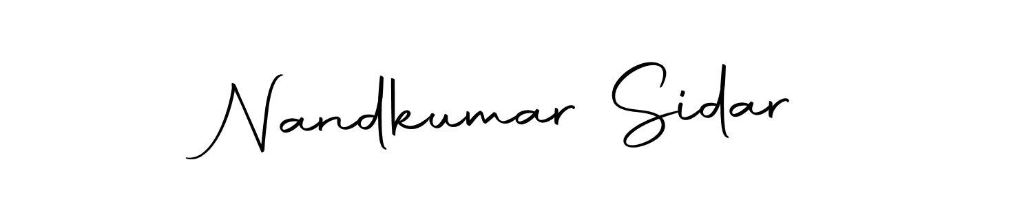 How to make Nandkumar Sidar name signature. Use Autography-DOLnW style for creating short signs online. This is the latest handwritten sign. Nandkumar Sidar signature style 10 images and pictures png