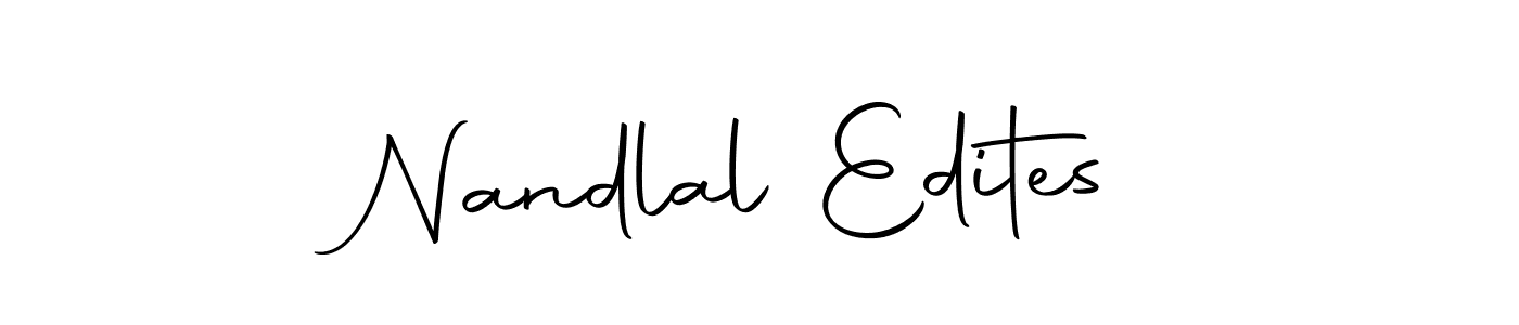 The best way (Autography-DOLnW) to make a short signature is to pick only two or three words in your name. The name Nandlal Edites include a total of six letters. For converting this name. Nandlal Edites signature style 10 images and pictures png