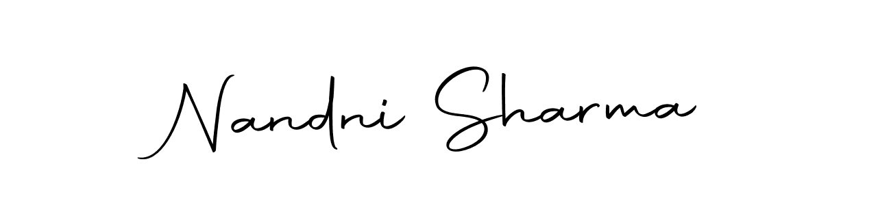 Design your own signature with our free online signature maker. With this signature software, you can create a handwritten (Autography-DOLnW) signature for name Nandni Sharma. Nandni Sharma signature style 10 images and pictures png