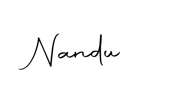 Make a beautiful signature design for name Nandu . With this signature (Autography-DOLnW) style, you can create a handwritten signature for free. Nandu  signature style 10 images and pictures png