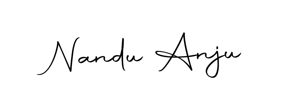 Make a beautiful signature design for name Nandu Anju. With this signature (Autography-DOLnW) style, you can create a handwritten signature for free. Nandu Anju signature style 10 images and pictures png