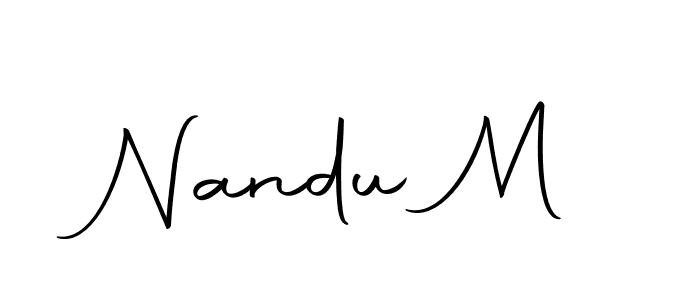 You should practise on your own different ways (Autography-DOLnW) to write your name (Nandu M) in signature. don't let someone else do it for you. Nandu M signature style 10 images and pictures png