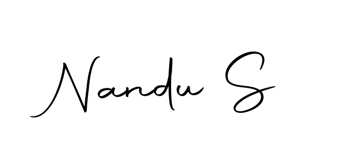 You can use this online signature creator to create a handwritten signature for the name Nandu S. This is the best online autograph maker. Nandu S signature style 10 images and pictures png