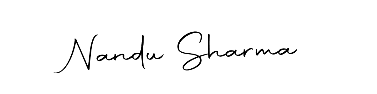 Make a beautiful signature design for name Nandu Sharma. Use this online signature maker to create a handwritten signature for free. Nandu Sharma signature style 10 images and pictures png