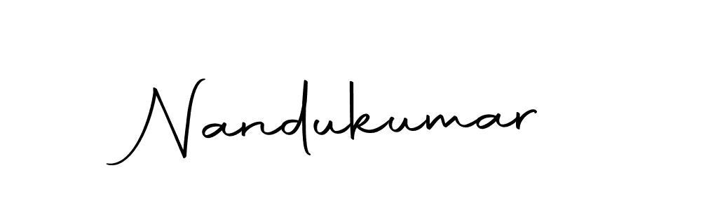 Use a signature maker to create a handwritten signature online. With this signature software, you can design (Autography-DOLnW) your own signature for name Nandukumar. Nandukumar signature style 10 images and pictures png