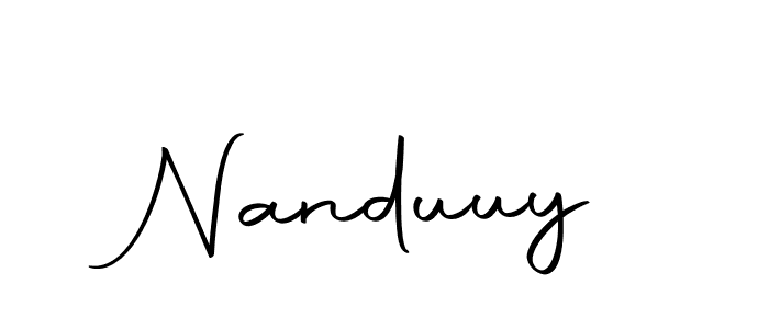 Use a signature maker to create a handwritten signature online. With this signature software, you can design (Autography-DOLnW) your own signature for name Nanduuy. Nanduuy signature style 10 images and pictures png