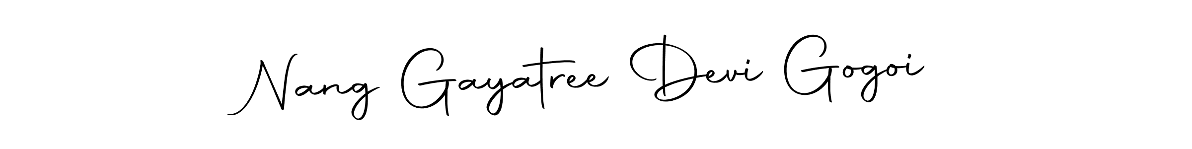 Use a signature maker to create a handwritten signature online. With this signature software, you can design (Autography-DOLnW) your own signature for name Nang Gayatree Devi Gogoi. Nang Gayatree Devi Gogoi signature style 10 images and pictures png