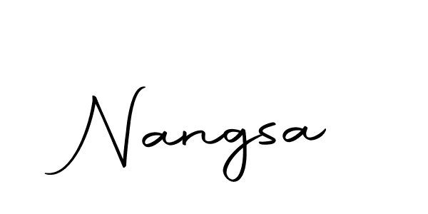 Design your own signature with our free online signature maker. With this signature software, you can create a handwritten (Autography-DOLnW) signature for name Nangsa. Nangsa signature style 10 images and pictures png
