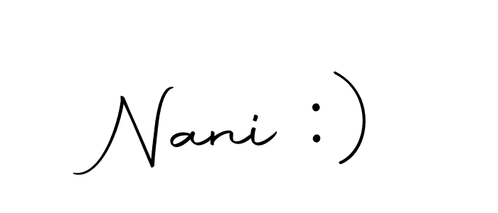 Make a beautiful signature design for name Nani :). With this signature (Autography-DOLnW) style, you can create a handwritten signature for free. Nani :) signature style 10 images and pictures png