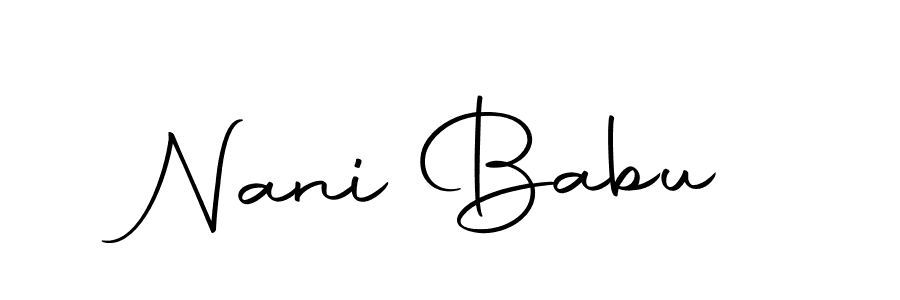 How to make Nani Babu name signature. Use Autography-DOLnW style for creating short signs online. This is the latest handwritten sign. Nani Babu signature style 10 images and pictures png