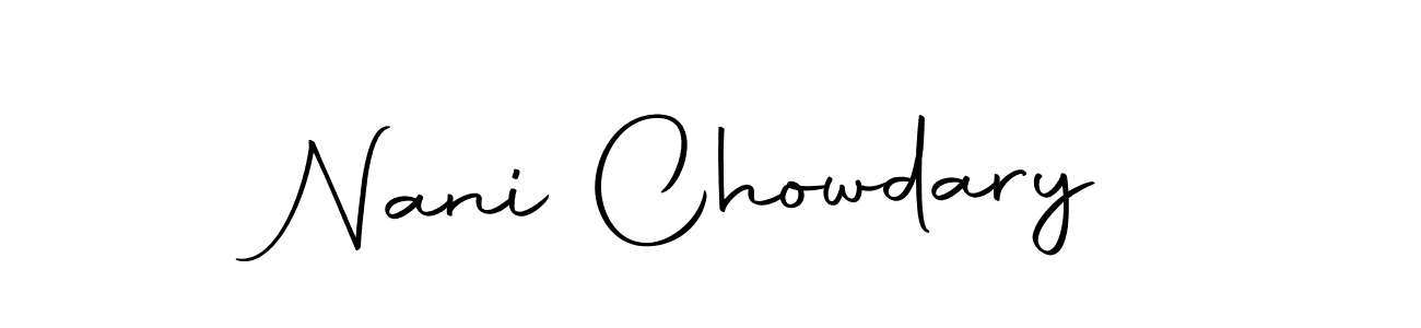 Use a signature maker to create a handwritten signature online. With this signature software, you can design (Autography-DOLnW) your own signature for name Nani Chowdary. Nani Chowdary signature style 10 images and pictures png