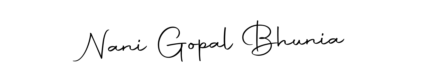 Create a beautiful signature design for name Nani Gopal Bhunia. With this signature (Autography-DOLnW) fonts, you can make a handwritten signature for free. Nani Gopal Bhunia signature style 10 images and pictures png