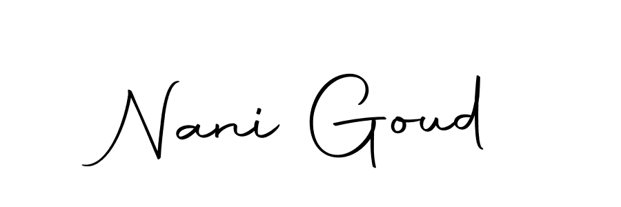 How to make Nani Goud name signature. Use Autography-DOLnW style for creating short signs online. This is the latest handwritten sign. Nani Goud signature style 10 images and pictures png