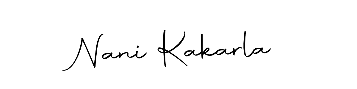 Make a short Nani Kakarla signature style. Manage your documents anywhere anytime using Autography-DOLnW. Create and add eSignatures, submit forms, share and send files easily. Nani Kakarla signature style 10 images and pictures png