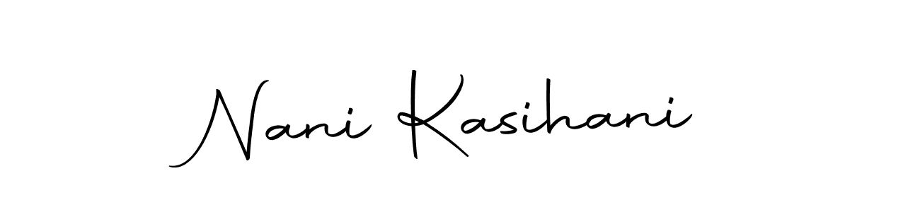 How to make Nani Kasihani name signature. Use Autography-DOLnW style for creating short signs online. This is the latest handwritten sign. Nani Kasihani signature style 10 images and pictures png