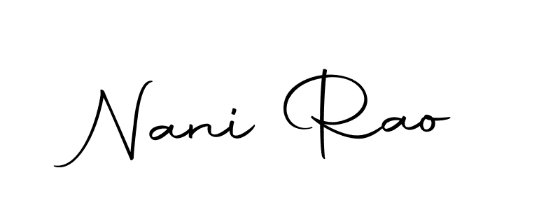 Use a signature maker to create a handwritten signature online. With this signature software, you can design (Autography-DOLnW) your own signature for name Nani Rao. Nani Rao signature style 10 images and pictures png