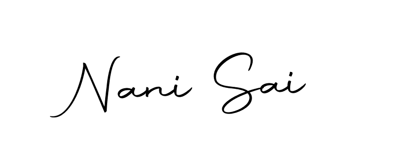 See photos of Nani Sai official signature by Spectra . Check more albums & portfolios. Read reviews & check more about Autography-DOLnW font. Nani Sai signature style 10 images and pictures png