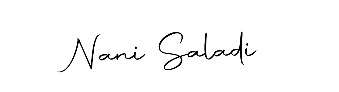 Here are the top 10 professional signature styles for the name Nani Saladi. These are the best autograph styles you can use for your name. Nani Saladi signature style 10 images and pictures png