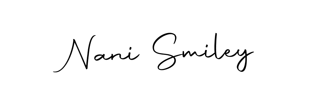 It looks lik you need a new signature style for name Nani Smiley. Design unique handwritten (Autography-DOLnW) signature with our free signature maker in just a few clicks. Nani Smiley signature style 10 images and pictures png