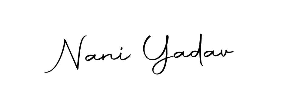 Nani Yadav stylish signature style. Best Handwritten Sign (Autography-DOLnW) for my name. Handwritten Signature Collection Ideas for my name Nani Yadav. Nani Yadav signature style 10 images and pictures png