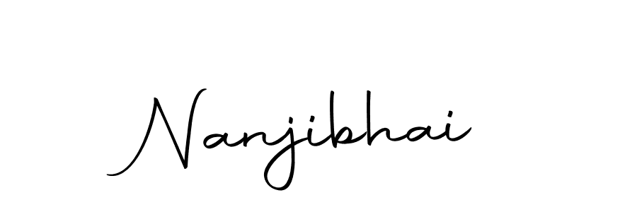 You should practise on your own different ways (Autography-DOLnW) to write your name (Nanjibhai) in signature. don't let someone else do it for you. Nanjibhai signature style 10 images and pictures png
