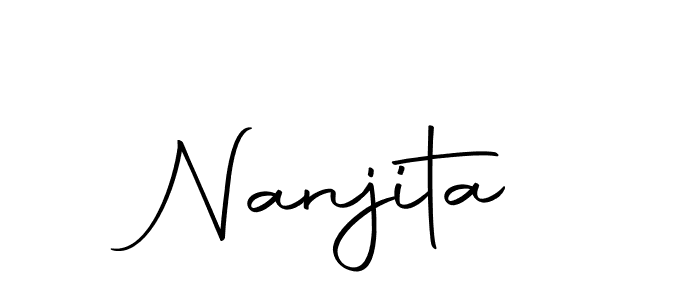 Create a beautiful signature design for name Nanjita. With this signature (Autography-DOLnW) fonts, you can make a handwritten signature for free. Nanjita signature style 10 images and pictures png