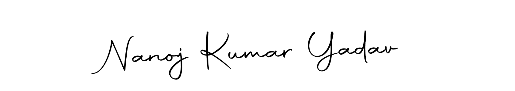 Create a beautiful signature design for name Nanoj Kumar Yadav. With this signature (Autography-DOLnW) fonts, you can make a handwritten signature for free. Nanoj Kumar Yadav signature style 10 images and pictures png