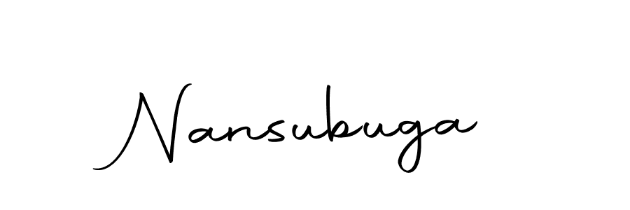 Make a beautiful signature design for name Nansubuga. With this signature (Autography-DOLnW) style, you can create a handwritten signature for free. Nansubuga signature style 10 images and pictures png