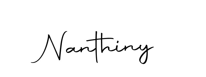 Make a beautiful signature design for name Nanthiny. With this signature (Autography-DOLnW) style, you can create a handwritten signature for free. Nanthiny signature style 10 images and pictures png