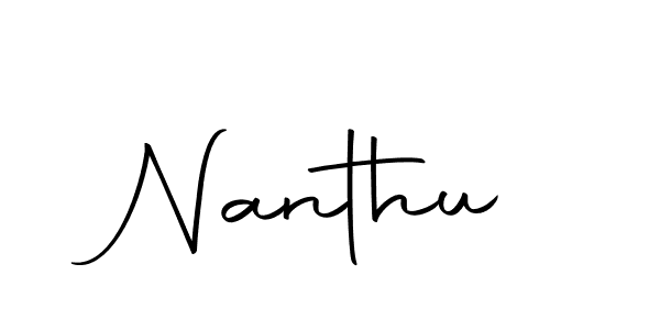 How to make Nanthu signature? Autography-DOLnW is a professional autograph style. Create handwritten signature for Nanthu name. Nanthu signature style 10 images and pictures png