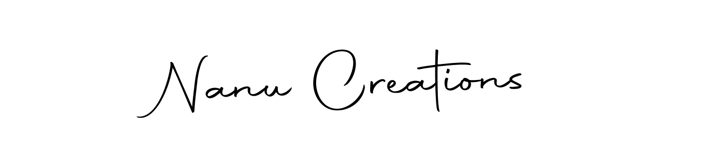 Create a beautiful signature design for name Nanu Creations. With this signature (Autography-DOLnW) fonts, you can make a handwritten signature for free. Nanu Creations signature style 10 images and pictures png