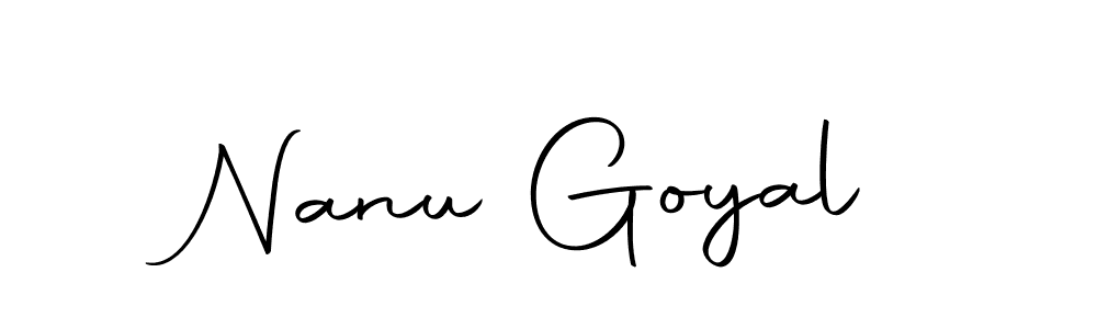 Create a beautiful signature design for name Nanu Goyal. With this signature (Autography-DOLnW) fonts, you can make a handwritten signature for free. Nanu Goyal signature style 10 images and pictures png