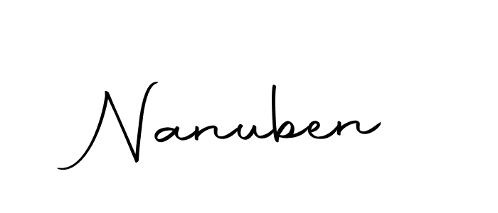 Here are the top 10 professional signature styles for the name Nanuben. These are the best autograph styles you can use for your name. Nanuben signature style 10 images and pictures png