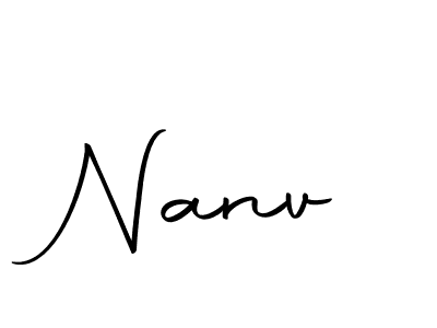 Design your own signature with our free online signature maker. With this signature software, you can create a handwritten (Autography-DOLnW) signature for name Nanv. Nanv signature style 10 images and pictures png