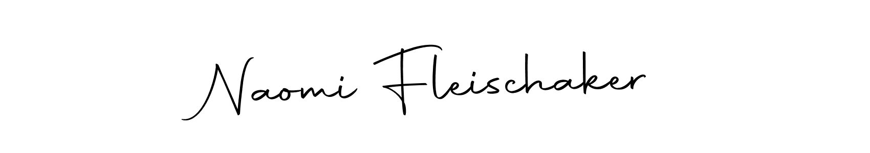 How to make Naomi Fleischaker name signature. Use Autography-DOLnW style for creating short signs online. This is the latest handwritten sign. Naomi Fleischaker signature style 10 images and pictures png