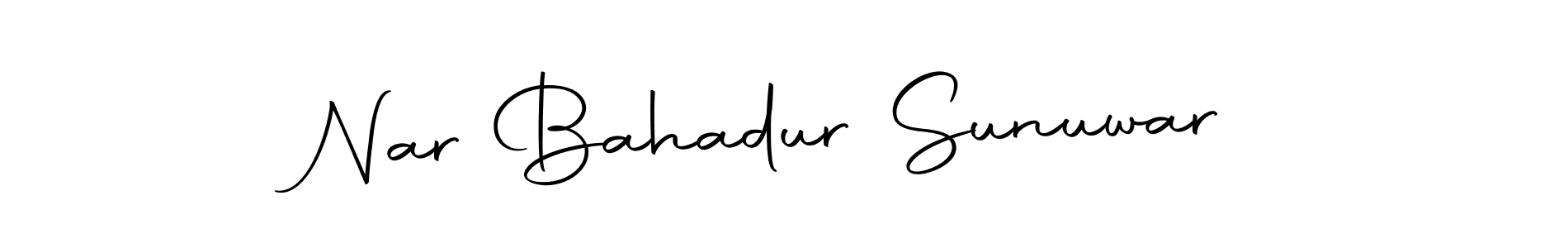 Make a short Nar Bahadur Sunuwar signature style. Manage your documents anywhere anytime using Autography-DOLnW. Create and add eSignatures, submit forms, share and send files easily. Nar Bahadur Sunuwar signature style 10 images and pictures png