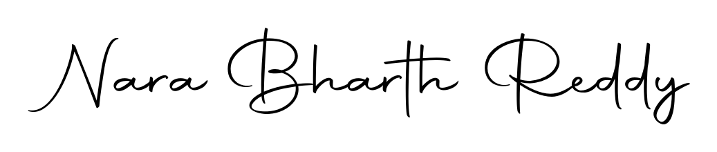 A timeless handwritten aesthetic for Nara Bharth Reddy. The Autography-DOLnW font gives your signature a handcrafted feel with natural curves. Nara Bharth Reddy signature style 10 images and pictures png