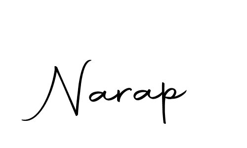 Design your own signature with our free online signature maker. With this signature software, you can create a handwritten (Autography-DOLnW) signature for name Narap. Narap signature style 10 images and pictures png