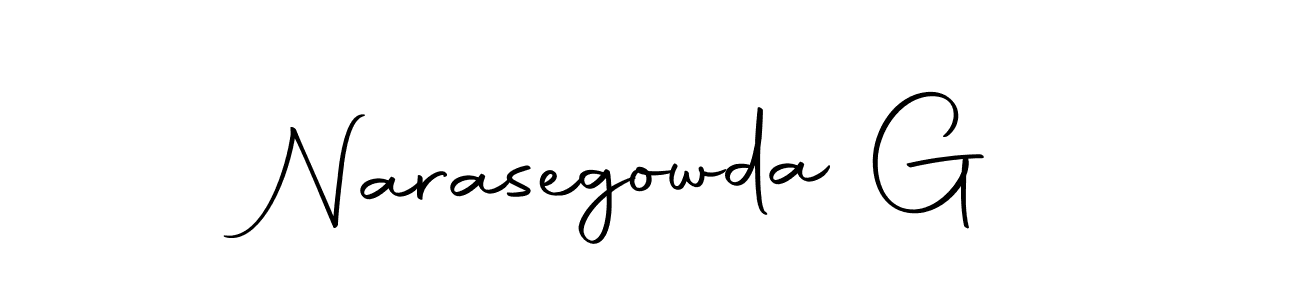 Use a signature maker to create a handwritten signature online. With this signature software, you can design (Autography-DOLnW) your own signature for name Narasegowda G. Narasegowda G signature style 10 images and pictures png