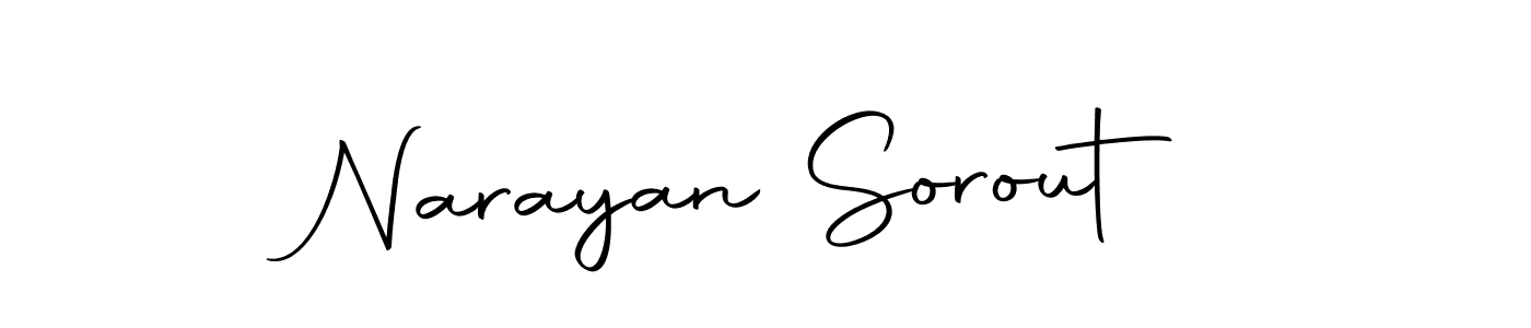 How to make Narayan Sorout name signature. Use Autography-DOLnW style for creating short signs online. This is the latest handwritten sign. Narayan Sorout signature style 10 images and pictures png