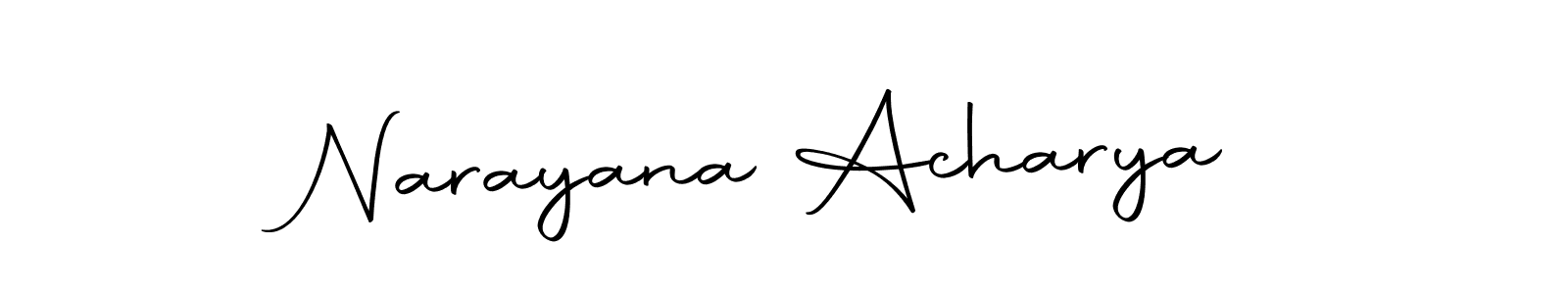 Create a beautiful signature design for name Narayana Acharya. With this signature (Autography-DOLnW) fonts, you can make a handwritten signature for free. Narayana Acharya signature style 10 images and pictures png