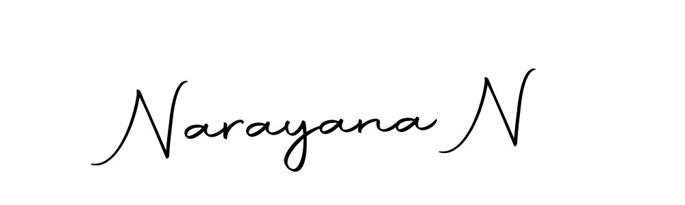 Use a signature maker to create a handwritten signature online. With this signature software, you can design (Autography-DOLnW) your own signature for name Narayana N. Narayana N signature style 10 images and pictures png